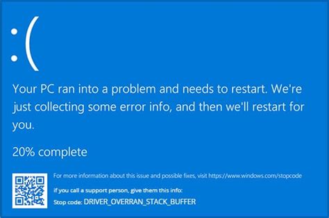 driver overran stack smart card|overran stack buffer bsod error.